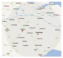 20 mile radius map